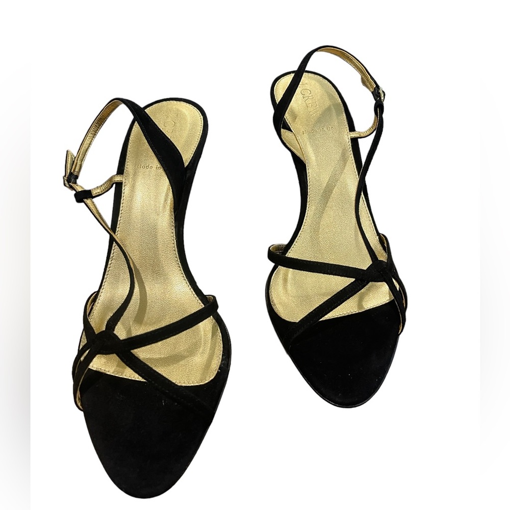 J CREW Nicolette Strappy Suede Heels